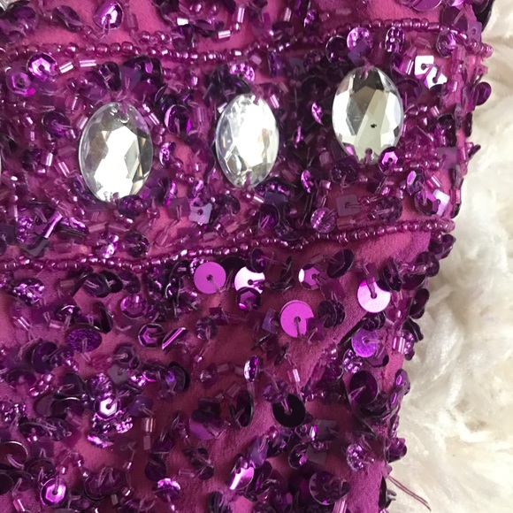 Purple Scala Sequined Prom Dress 💐 - Picture 6 of 6